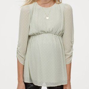 H&M Maternity Blouse: MAMA Puff-sleeved tunic